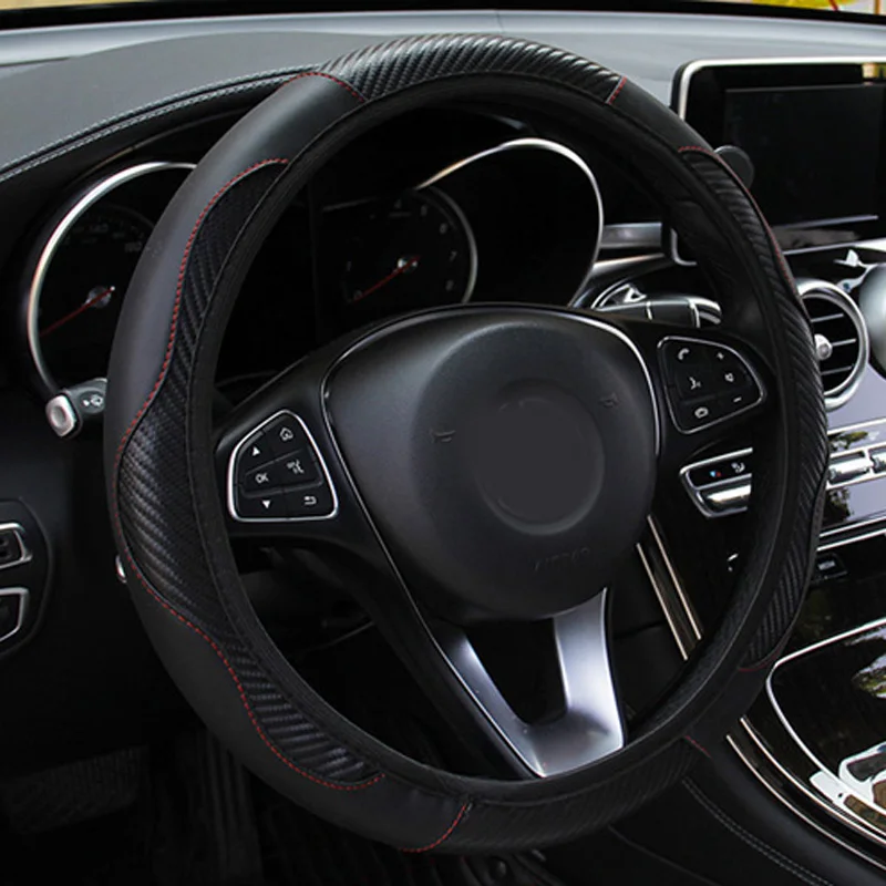 Replacement Steering Wheel Cover Interior Carbon fiber leather 37-38CM Round Accessories
Replacement Steering Wheel Cover Interior Carbon fiber leather 37-38CM Round Accessories