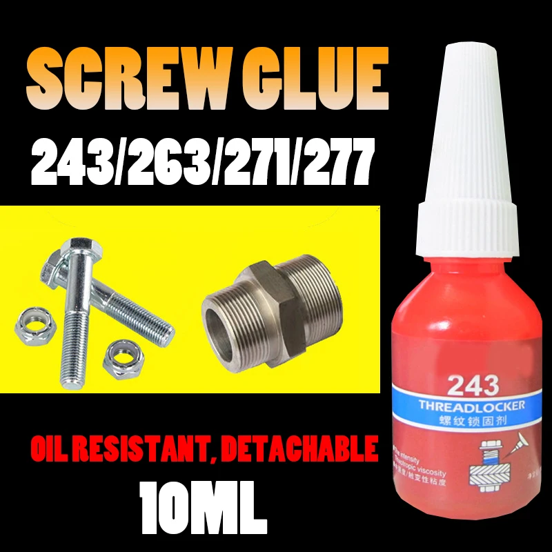 10ml Screw Glue Thread Locking Agent High Strength Anti-Loose Metal Seal Anaerobic Glue Oil Resistance Fast Curing Glue
10ml Screw Glue Thread Locking Agent High Strength Anti-Loose Metal Seal Anaerobic Glue Oil Resistance Fast Curing Glue