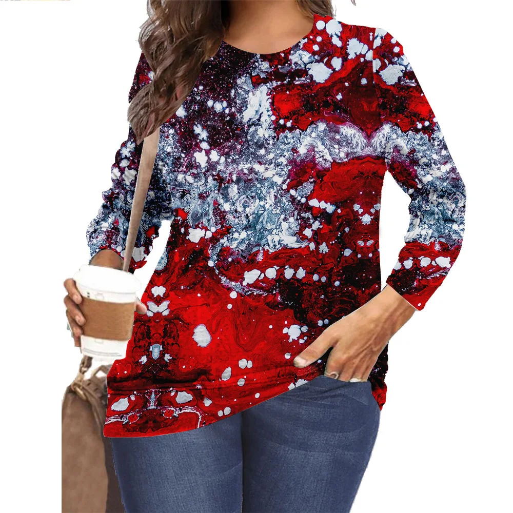 Autumn Ladies T-shirt Art Print Women Casual Loose O-neck Long Sleeve T-shirt Ladies Fashion All-match T-shirt Tops 2021
Autumn Ladies T-shirt Art Print Women Casual Loose O-neck Long Sleeve T-shirt Ladies Fashion All-match T-shirt Tops 2021