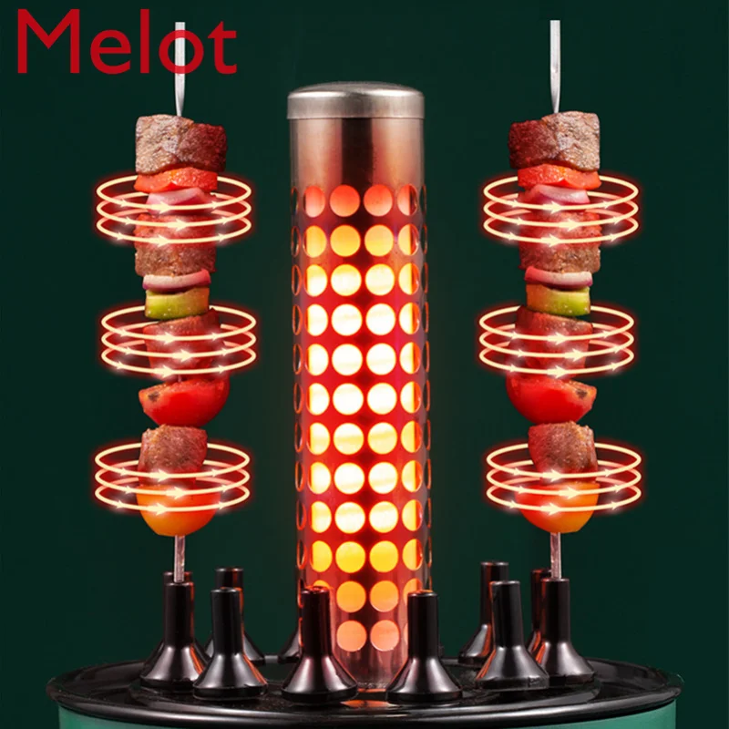 Электрическая духовка домашняя небольшая автоматическая вращающаяся бесдымная барбекю-машина с низким содержанием жира бараниновые куби... 
Электрическая духовка домашняя небольшая автоматическая вращающаяся бесдымная барбекю-машина с низким содержанием жира бараниновые куби...