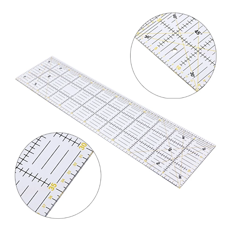 30/45/60cm Quilting Sewing Patchwork Ruler Cutting Tool Thick Transparent DIY W3JA
30/45/60cm Quilting Sewing Patchwork Ruler Cutting Tool Thick Transparent DIY W3JA
