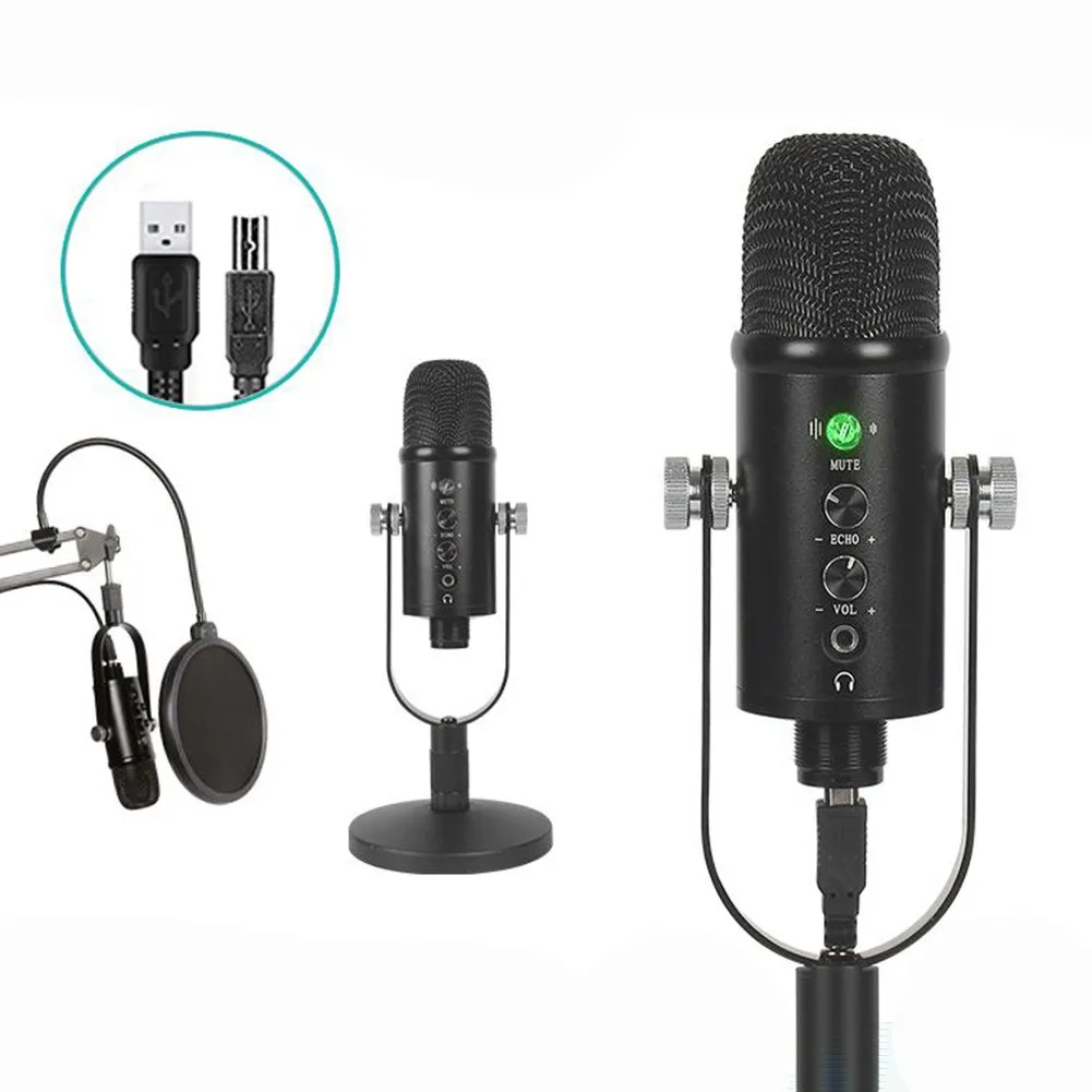 Professional Condenser Wired Cardioid USB Condenser Gaming Microphone Adjustable Metal Arm Stand Kit For Podcast Studio
Professional Condenser Wired Cardioid USB Condenser Gaming Microphone Adjustable Metal Arm Stand Kit For Podcast Studio