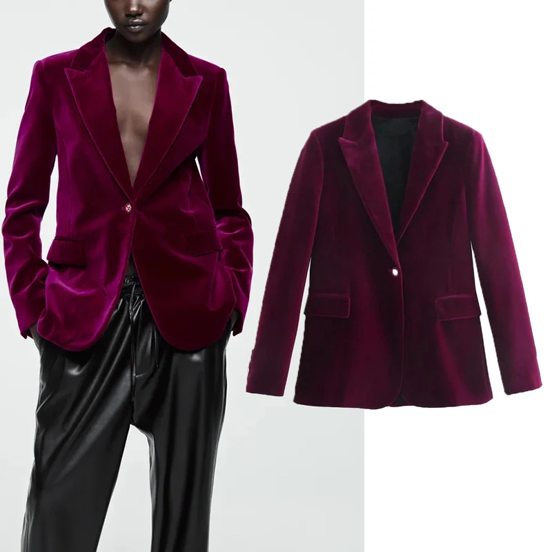 Za Autumn Winter Women Velvet Solid Blazer Jacket 2022 Vintage Pocket Thicken Suit Coats Loose Coat Formal Street Outwear
Za Autumn Winter Women Velvet Solid Blazer Jacket 2022 Vintage Pocket Thicken Suit Coats Loose Coat Formal Street Outwear