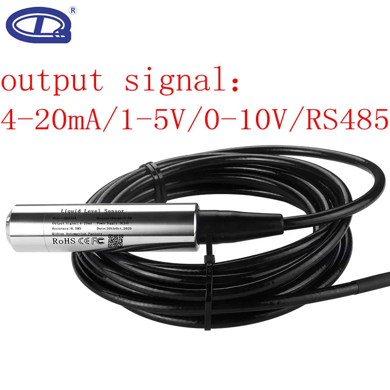 Погружной 4-20 мА RS485 Датчик уровня жидкости Датчик резервуара для воды Датчик QDY30A
Погружной 4-20 мА RS485 Датчик уровня жидкости Датчик резервуара для воды Датчик QDY30A