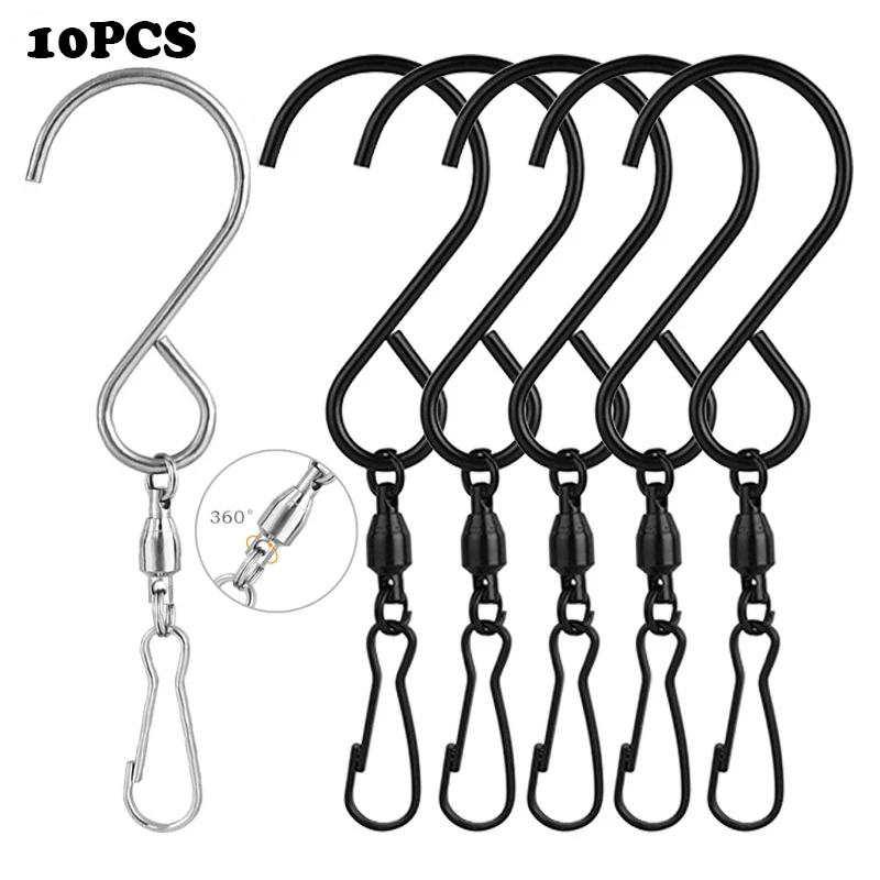 10PCS Stainless Steel S Shape Rotating Swivel Clips Hook Kitchen Bedroom Hanger Clasp Holder Hooks Plants Hanging Storage Tools
10PCS Stainless Steel S Shape Rotating Swivel Clips Hook Kitchen Bedroom Hanger Clasp Holder Hooks Plants Hanging Storage Tools