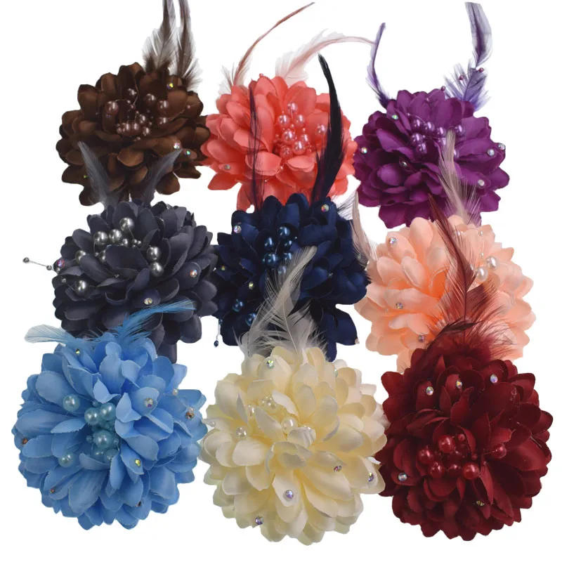 9.0cm Feather flowers large artificial fabric with rhinestone flower for sewing clothing hat decoration
9.0cm Feather flowers large artificial fabric with rhinestone flower for sewing clothing hat decoration
