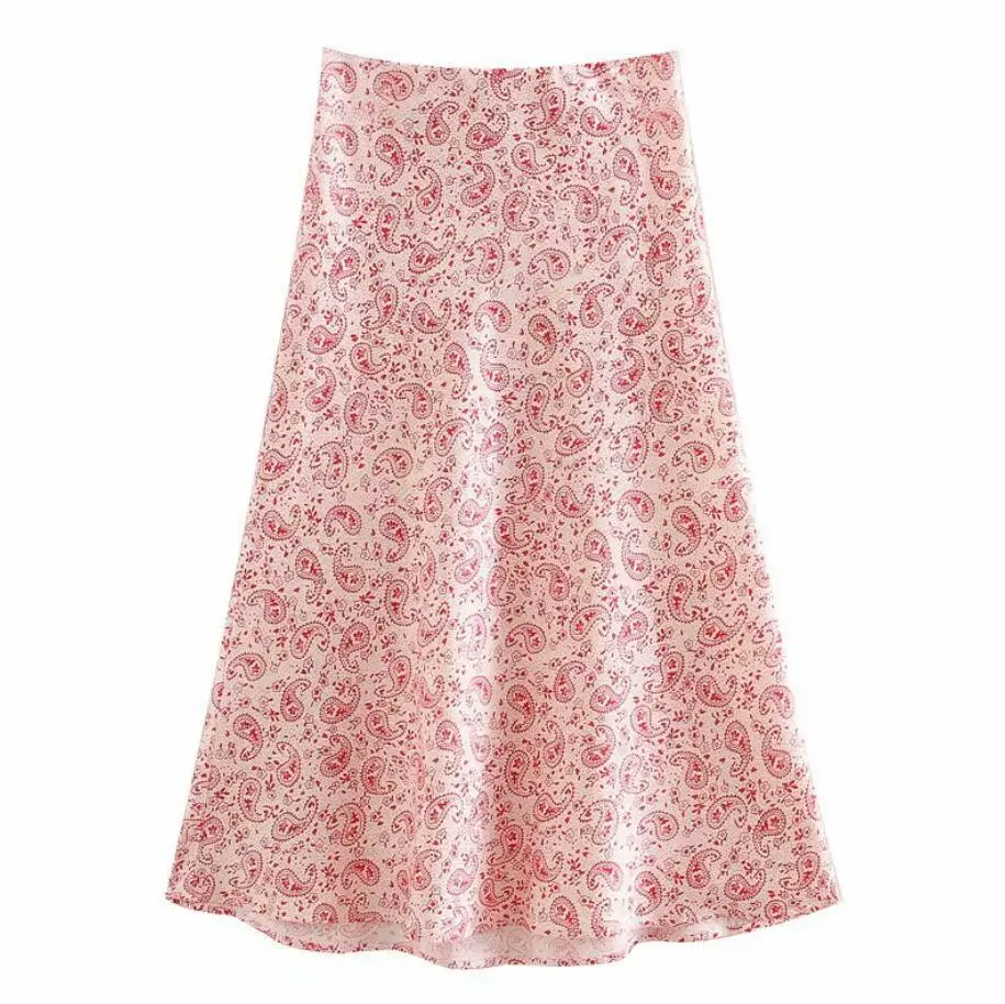 Paisley Printing Satin Elastic waist Women Midi Skirt 2020 New Fashion Casual Lady Slim A-Line Skirts
Paisley Printing Satin Elastic waist Women Midi Skirt 2020 New Fashion Casual Lady Slim A-Line Skirts