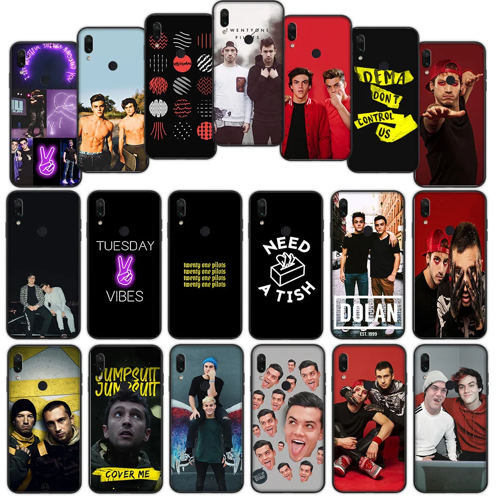Мягкий чехол Dolan Twins Twenty One Pilots для Xiaomi Redmi Note 6 7 9 SE 6A 7A 8A 9A K20 K30 Pro|Бамперы| |
