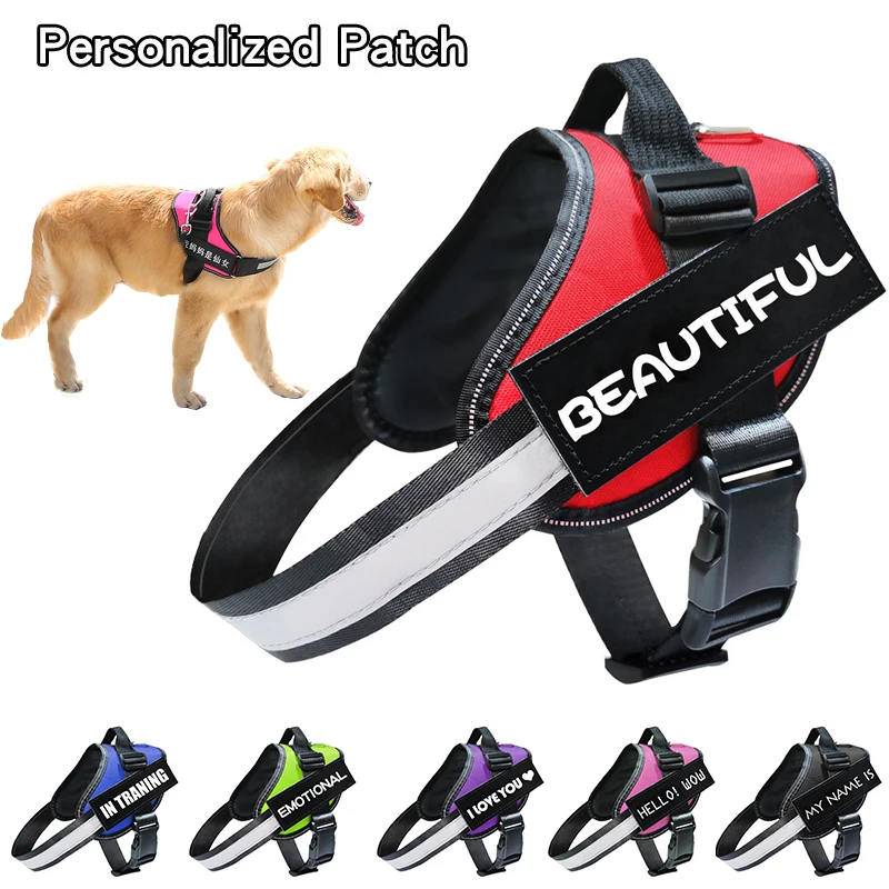Dog Vest Breathable Adjustable Pet Harness for Outdoor Walking customize Removable ID Patches Dog Harness No-Pull Reflective
Dog Vest Breathable Adjustable Pet Harness for Outdoor Walking customize Removable ID Patches Dog Harness No-Pull Reflective