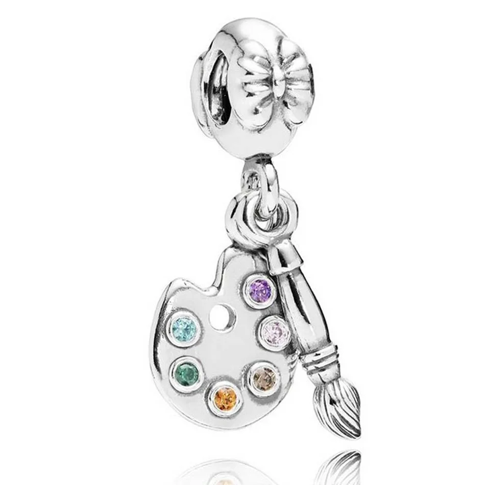 Genuine 925 Sterling Silver Bead Charm Cute Artists Palette With Crystal Pendant Bead Fit pandora Bracelet & Necklace Jewelry
Genuine 925 Sterling Silver Bead Charm Cute Artists Palette With Crystal Pendant Bead Fit pandora Bracelet & Necklace Jewelry