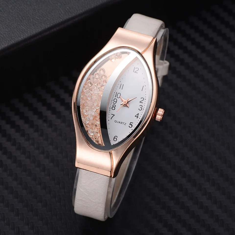 Women Fashion Luxury Watch Leather Strap Women Bracelet Clock Ellipse Rhinestone PU Sport Quartz Watch Wrist Watches For Women
Women Fashion Luxury Watch Leather Strap Women Bracelet Clock Ellipse Rhinestone PU Sport Quartz Watch Wrist Watches For Women