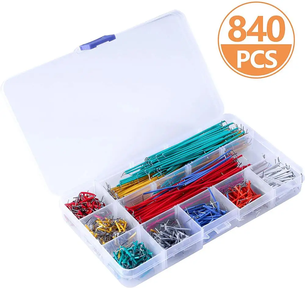 Jumper Wire Kit 840 Pcs Preformed Breadboard Jumper Wire Kit 14 Lengths Assorted Jumper Wire for Breadboard Prototyping Circuits
Jumper Wire Kit 840 Pcs Preformed Breadboard Jumper Wire Kit 14 Lengths Assorted Jumper Wire for Breadboard Prototyping Circuits