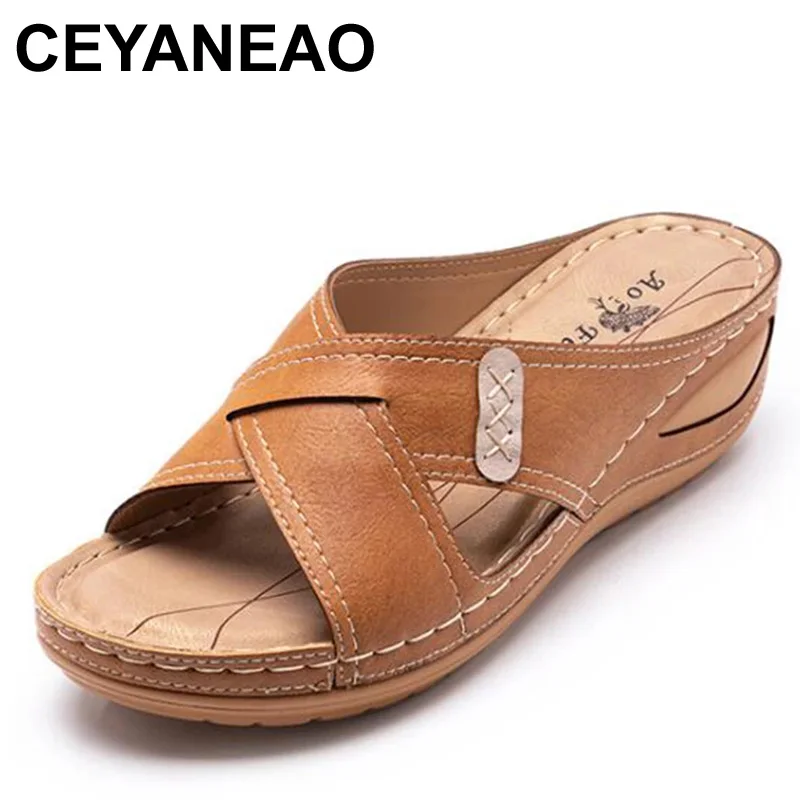 CEYANEAONew Outside Women Sandals Retro Sewing Ladies Slides Slip on Retro Wedge Platform Soft Comfortable Female Shoes PlusSize
CEYANEAONew Outside Women Sandals Retro Sewing Ladies Slides Slip on Retro Wedge Platform Soft Comfortable Female Shoes PlusSize