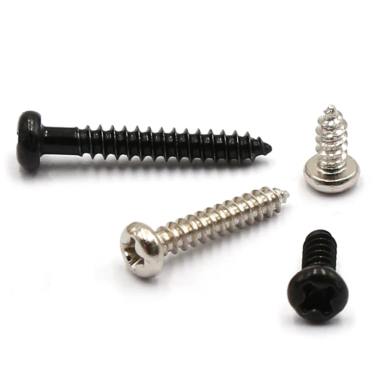 100pcs Pan Round Head Self tapping Screw M3 Small Carbon steel Cross Phillips Black Screw Bright nickel
100pcs Pan Round Head Self tapping Screw M3 Small Carbon steel Cross Phillips Black Screw Bright nickel