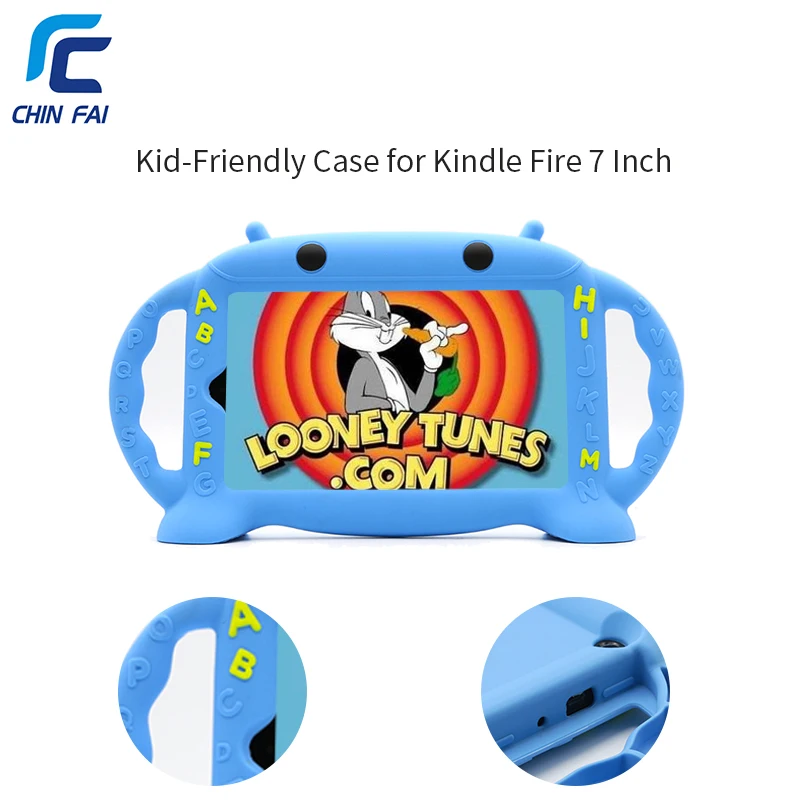 Силиконовый ударопрочный чехол для Kindle Fire 7 дюймов с удобной ручкой и подставкой