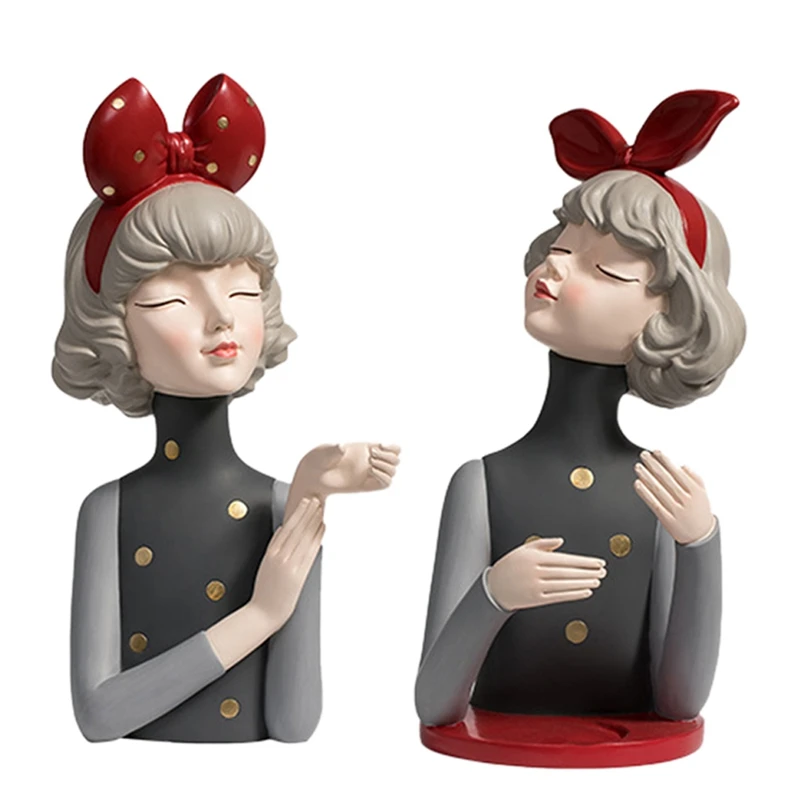 Nordic Bow Girl Resin Statue Red Wine Glass Cup Rack Restaurant Bar Table Sculpture Ornament Home Cabinet Decoration
Nordic Bow Girl Resin Statue Red Wine Glass Cup Rack Restaurant Bar Table Sculpture Ornament Home Cabinet Decoration