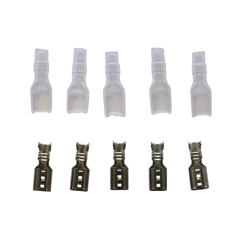 50 pcs 4.8mm Faston Crimp Terminal 187 Female Connector and Transparent Sheath Inserted Spring Self-locking Plug Insulator
50 pcs 4.8mm Faston Crimp Terminal 187 Female Connector and Transparent Sheath Inserted Spring Self-locking Plug Insulator