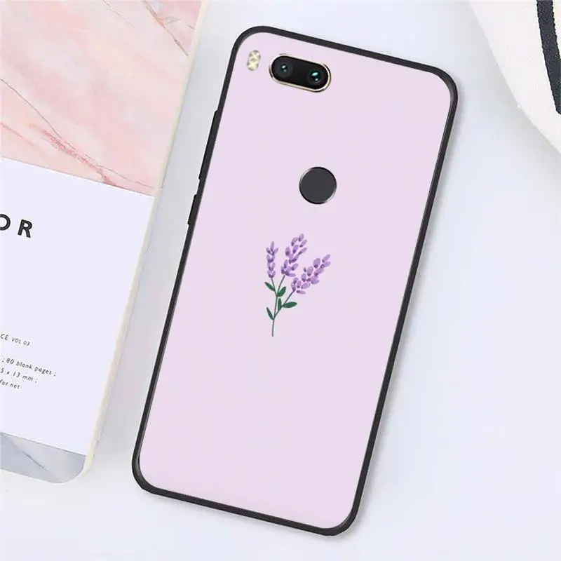 Чехол для телефона с акварелью цветком одуванчиком лотосом лавандой Xiaomi Redmi note 7 8