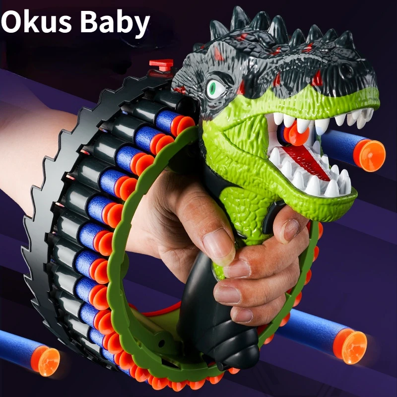 2021 Burst Dinosaur Roar Electric Blasting Toy Gun Electric Burst Game Bracelet Electric Soft Bullet Gun With 40 Rounds
2021 Burst Dinosaur Roar Electric Blasting Toy Gun Electric Burst Game Bracelet Electric Soft Bullet Gun With 40 Rounds