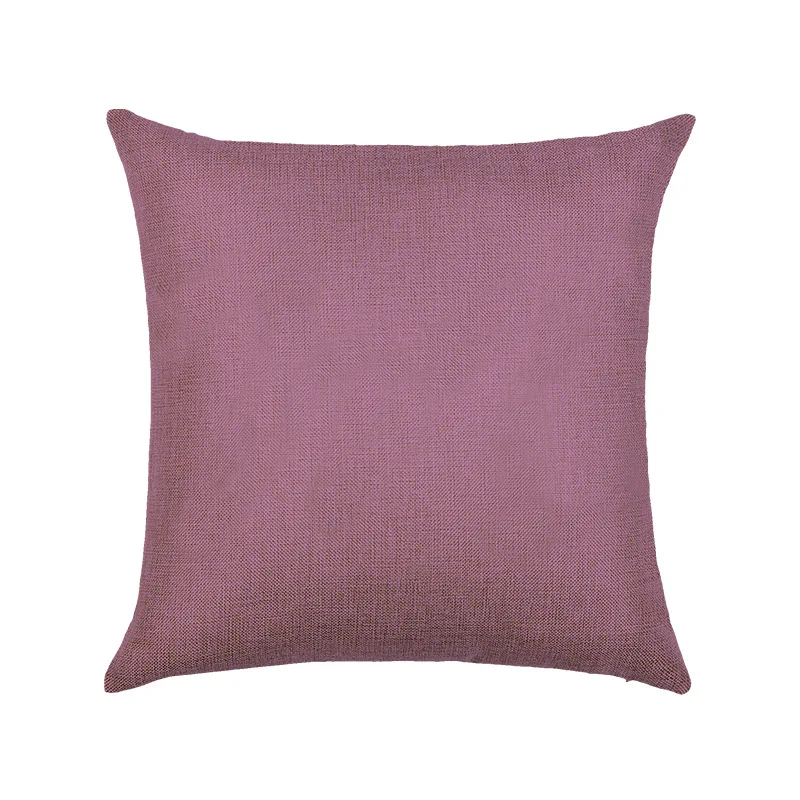 

Яркие однотонные двухсторонние наволочки из крана и льна, квадратные Розовые декоративные наволочки для дивана, пушистая наволочка 45x45 см