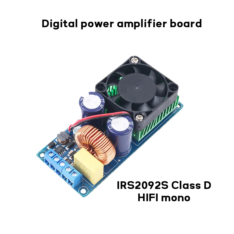 IRS2092S Digital Power Amplifier Board Mono 500W High-power Class D HIFI Amplifier Effect Super LM3886
IRS2092S Digital Power Amplifier Board Mono 500W High-power Class D HIFI Amplifier Effect Super LM3886