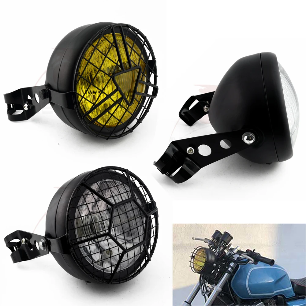 6.5 Inch Retro Motorcycle Headlight Grill Side Mount Cover with Bracket Motorcycle Side Mount Headlight Cover 35-43mm
6.5 Inch Retro Motorcycle Headlight Grill Side Mount Cover with Bracket Motorcycle Side Mount Headlight Cover 35-43mm