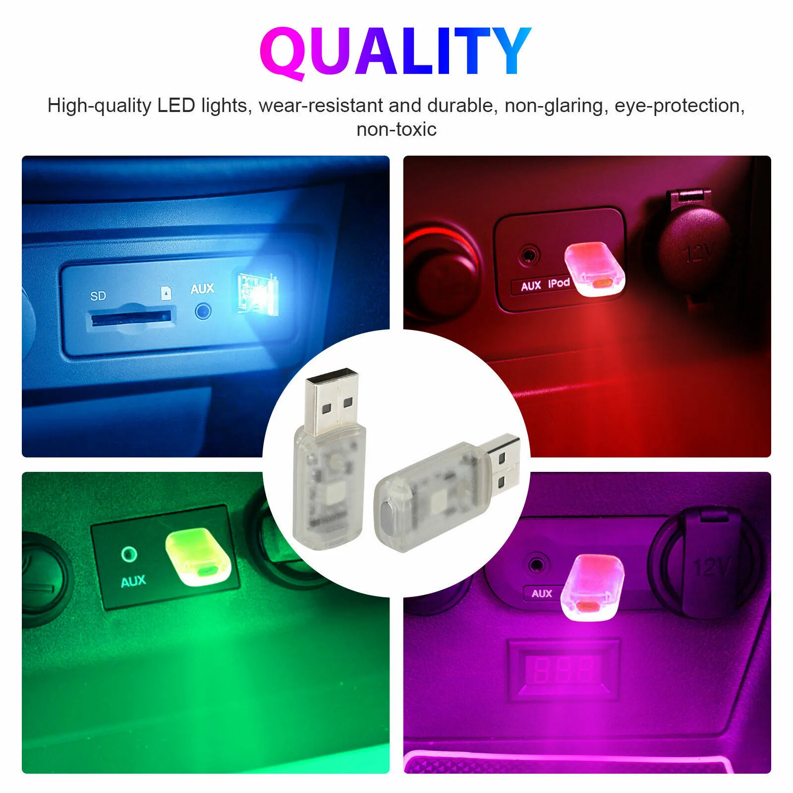 Metal USB Ambient Light Mini LED Accessories Car Interior Lamp Bulb Non-glaring
Metal USB Ambient Light Mini LED Accessories Car Interior Lamp Bulb Non-glaring