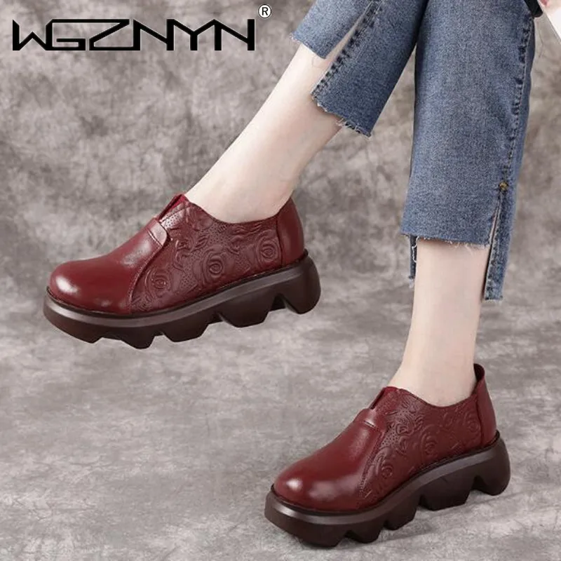 Hot 2021 New Autumn Classic Printing Genuine Leather Shoes Women's Shoes Casual Thick Bottom Wedges Comfortable Shoes High Heels
Hot 2021 New Autumn Classic Printing Genuine Leather Shoes Women's Shoes Casual Thick Bottom Wedges Comfortable Shoes High Heels