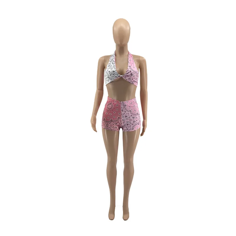 hirigin Color Block Paisley Bandanna Print Bodycon Two Piece Outfits Women Halter Neck Backless and Skinny Shorts Summer Sets
hirigin Color Block Paisley Bandanna Print Bodycon Two Piece Outfits Women Halter Neck Backless and Skinny Shorts Summer Sets