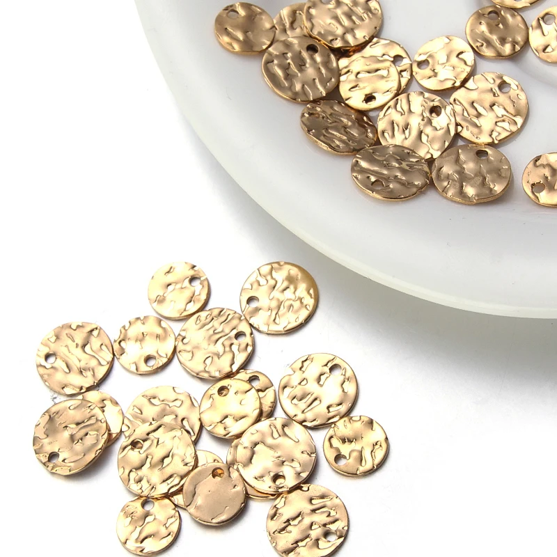 10pcs 8 10 12mm Texture Charms Gold Plated Stainless Steel Tags Round Hammered Blank Coin Beads for DIY Necklace Bracelet Making
10pcs 8 10 12mm Texture Charms Gold Plated Stainless Steel Tags Round Hammered Blank Coin Beads for DIY Necklace Bracelet Making