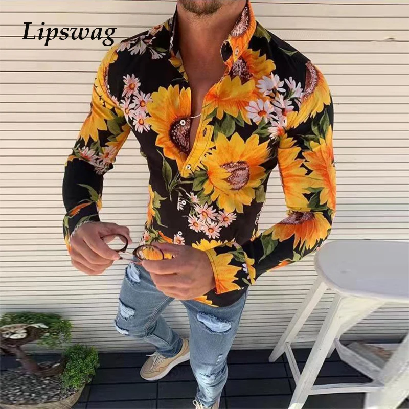 Casual Mens Clothing Floral Printed Long Sleeve Shirts 2022 Spring Fashion Turn-down Collar Buttoned Blouses For Men Autumn Tops
Casual Mens Clothing Floral Printed Long Sleeve Shirts 2022 Spring Fashion Turn-down Collar Buttoned Blouses For Men Autumn Tops