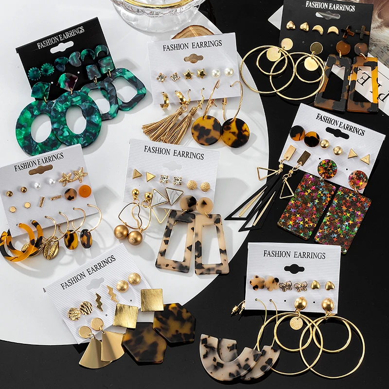 NEW Women's Earrings Acrylic Earrings for Women Statement Bohemian Set Jewelry 2021 Trend Geometric Tassel Crystal Hoop Earrings
NEW Women's Earrings Acrylic Earrings for Women Statement Bohemian Set Jewelry 2021 Trend Geometric Tassel Crystal Hoop Earrings