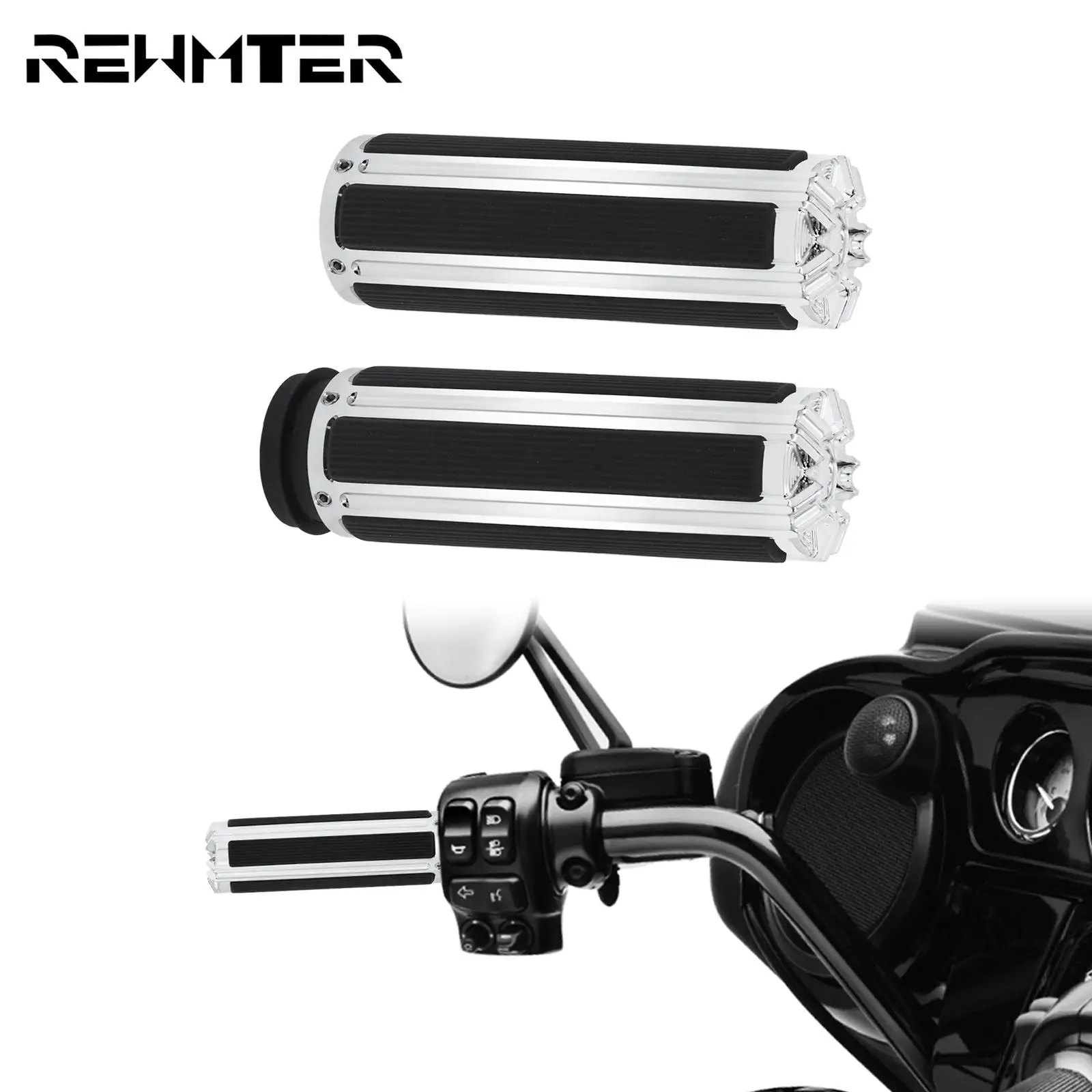 Motorcycle Electronic Throttle 1''25mm Handle Bar Hand Grips Chrome For Harley Touring Road King Softail Breakout Fat Boy FLSTF
Motorcycle Electronic Throttle 1''25mm Handle Bar Hand Grips Chrome For Harley Touring Road King Softail Breakout Fat Boy FLSTF