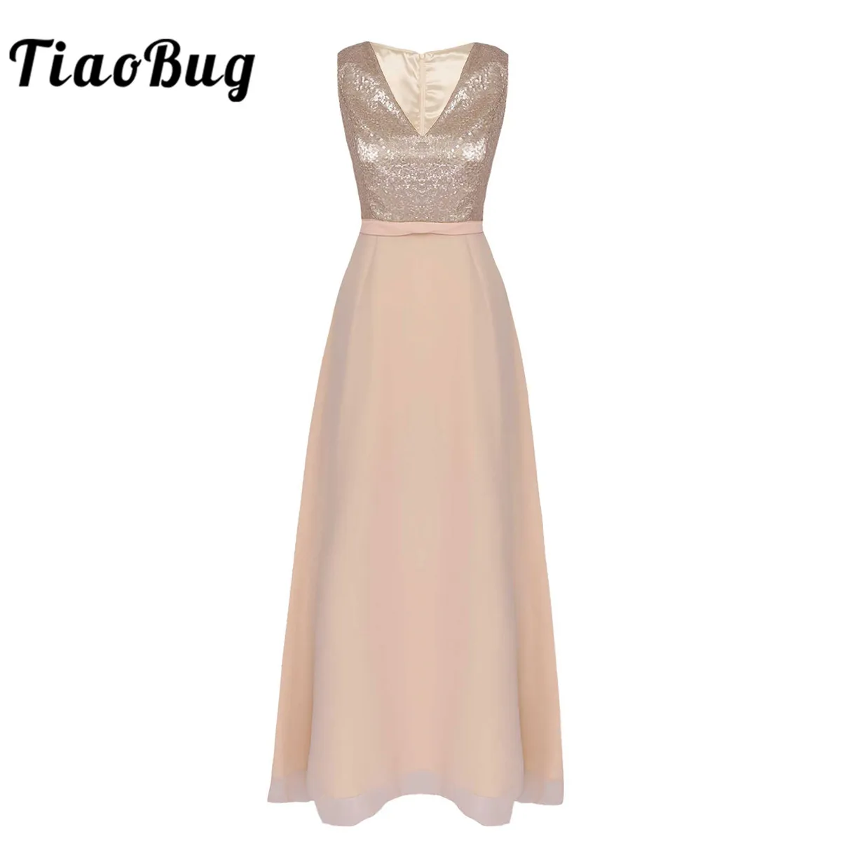 Splice Sequins Elegant Bridesmaid Dresses for Wedding Formal Dress Women's V-Neck A-Line Maxi Dress Prom Gown Robe Longue Femme
Splice Sequins Elegant Bridesmaid Dresses for Wedding Formal Dress Women's V-Neck A-Line Maxi Dress Prom Gown Robe Longue Femme