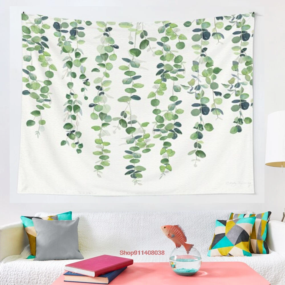 Эвкалипт, гирлянда, гобелен, настенные гобелены для гостиной, спальни, Декор 
Эвкалипт, гирлянда, гобелен, настенные гобелены для гостиной, спальни, Декор
