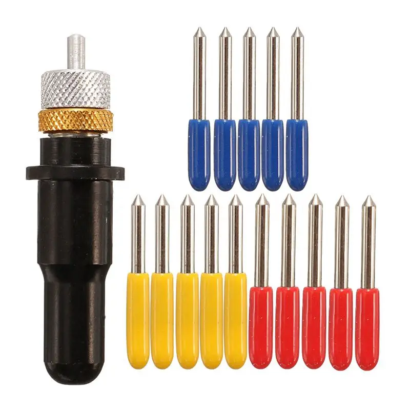 Cutting Blade Holder + 15pcs 30 degree 45 degree 60 degree Cutter Blade for Roland
Cutting Blade Holder + 15pcs 30 degree 45 degree 60 degree Cutter Blade for Roland
