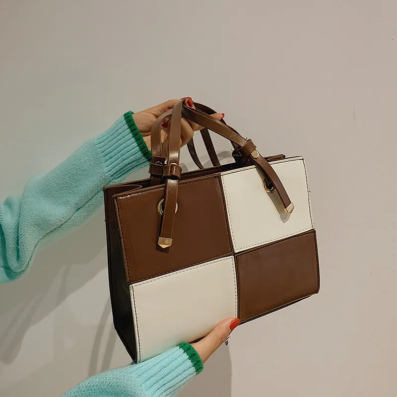 Женская сумка-тоут из ПУ кожи, с металлической молнией
Женская сумка-тоут из ПУ кожи, с металлической молнией