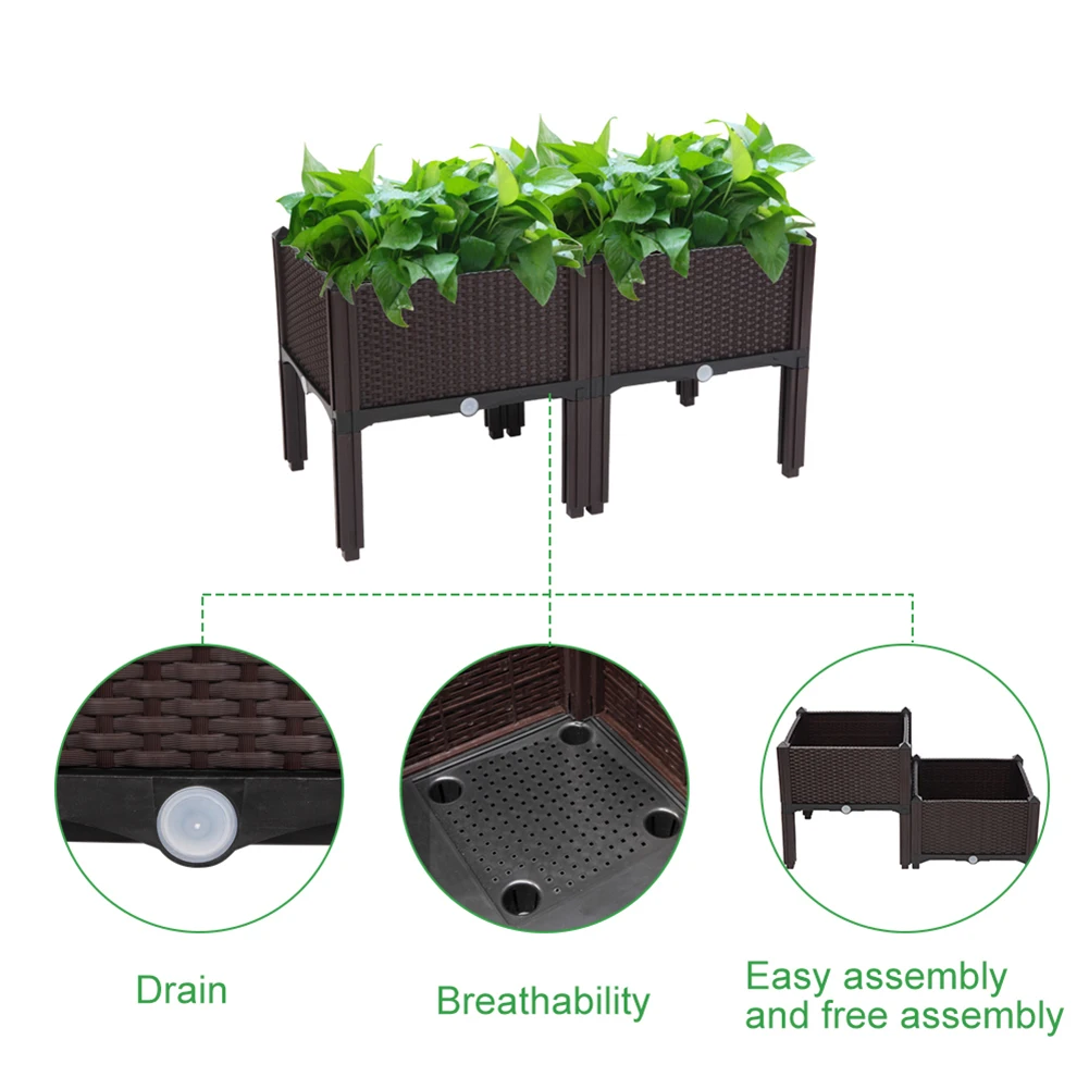 2Pcs Free Splicing Injection Planting Box BrownPlant Pots Sundries Storage Succulent Planter Holders 
2Pcs Free Splicing Injection Planting Box BrownPlant Pots Sundries Storage Succulent Planter Holders