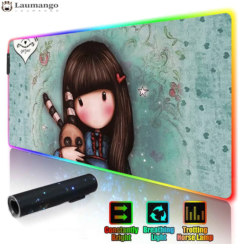 RGB Santoro Gorjuss Mouse Pad Anime Large XL Keyboard Gamer PC Computer Boy Girl Mousepad LED Kawaii Gaming Accessories Desk Mat 
RGB Santoro Gorjuss Mouse Pad Anime Large XL Keyboard Gamer PC Computer Boy Girl Mousepad LED Kawaii Gaming Accessories Desk Mat