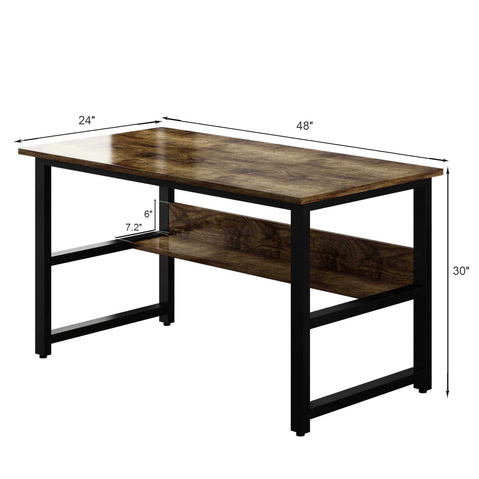 A Multi- Purpose In One Design Computer Desk Home Office Writing Desk Black Metal Frame Charcoal Wood Color With Sforage Case
A Multi- Purpose In One Design Computer Desk Home Office Writing Desk Black Metal Frame Charcoal Wood Color With Sforage Case