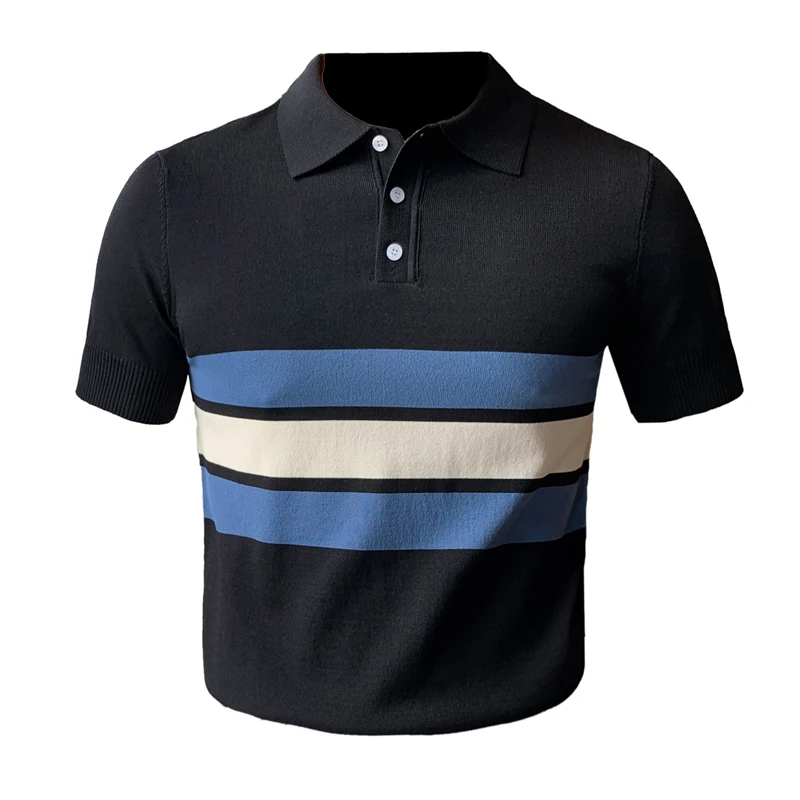 Top Quality Summer Fashion Patchwork Color Business Striped Polo Shirt Men Clothing 2021 Breathable Slim Fit Casual Knitted Tees
Top Quality Summer Fashion Patchwork Color Business Striped Polo Shirt Men Clothing 2021 Breathable Slim Fit Casual Knitted Tees
