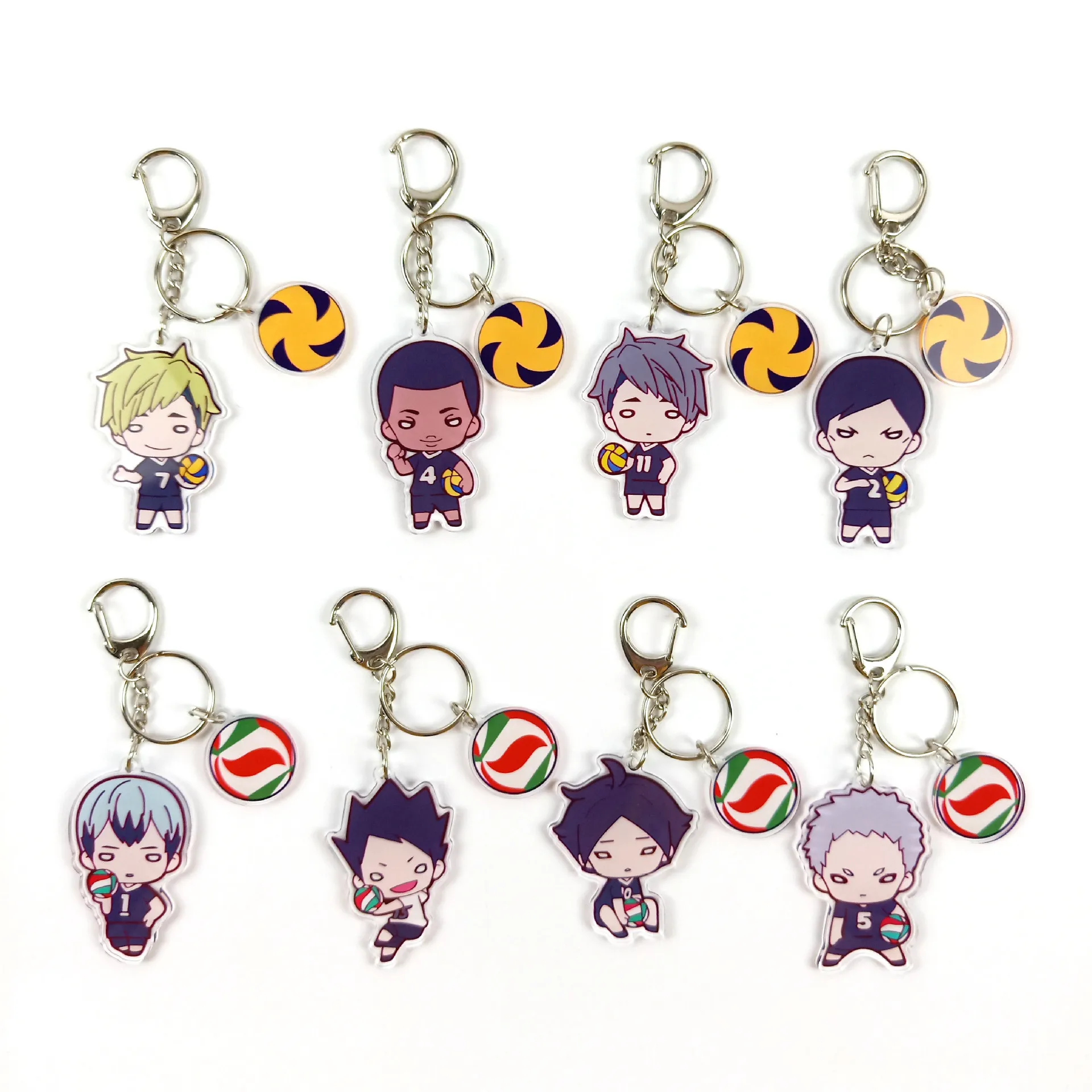 New Anime Haikyuu Kageyama Hinata Kenma Kozume Acrylic Figure Keychains Decor Bag Pendant Collection Model Toys for Kids Gift 
New Anime Haikyuu Kageyama Hinata Kenma Kozume Acrylic Figure Keychains Decor Bag Pendant Collection Model Toys for Kids Gift