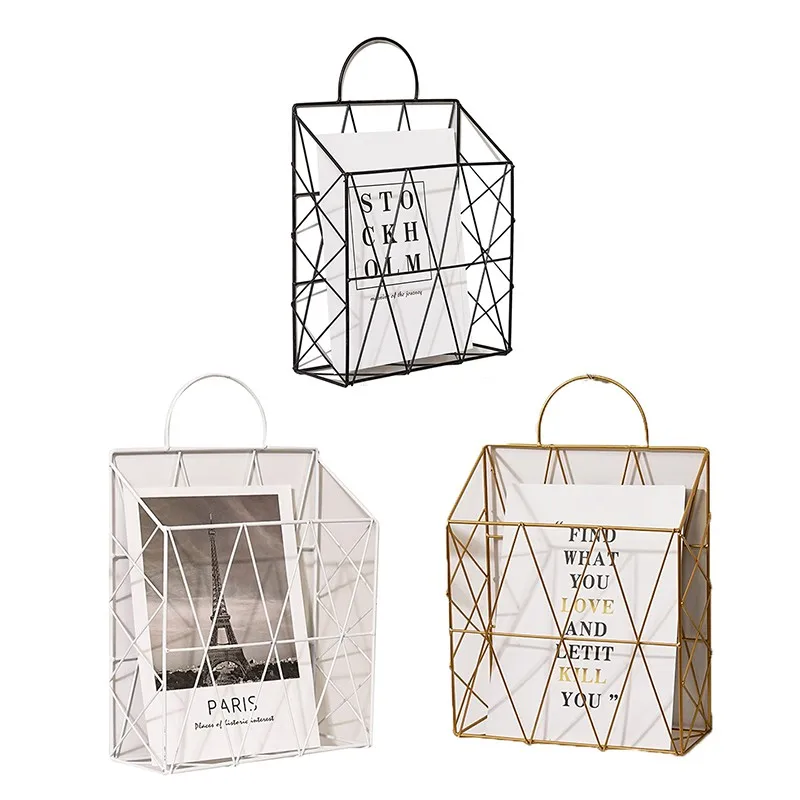 CXD-New Nordic Style Metal Iron Wall Mounted Newspapers Book Shelf Storage Holder Magazine Rack Organizer Home DIY Decoration
CXD-New Nordic Style Metal Iron Wall Mounted Newspapers Book Shelf Storage Holder Magazine Rack Organizer Home DIY Decoration