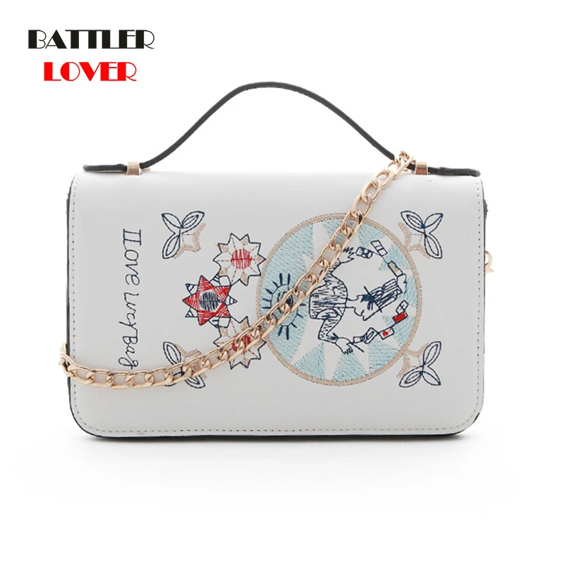 Famous Design Chain Pu Leather Women Crossbody Bags Shopping Street Female Embroidery Handbags Ladies Luxury Purse Shoulder Bags
Famous Design Chain Pu Leather Women Crossbody Bags Shopping Street Female Embroidery Handbags Ladies Luxury Purse Shoulder Bags