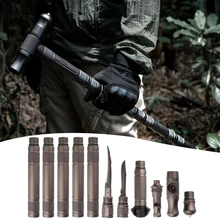 Trekking Poles Walking Outdoor Camping Self Defense Stick Safety Multi-Functional Home Rod Hiking Survival Tool