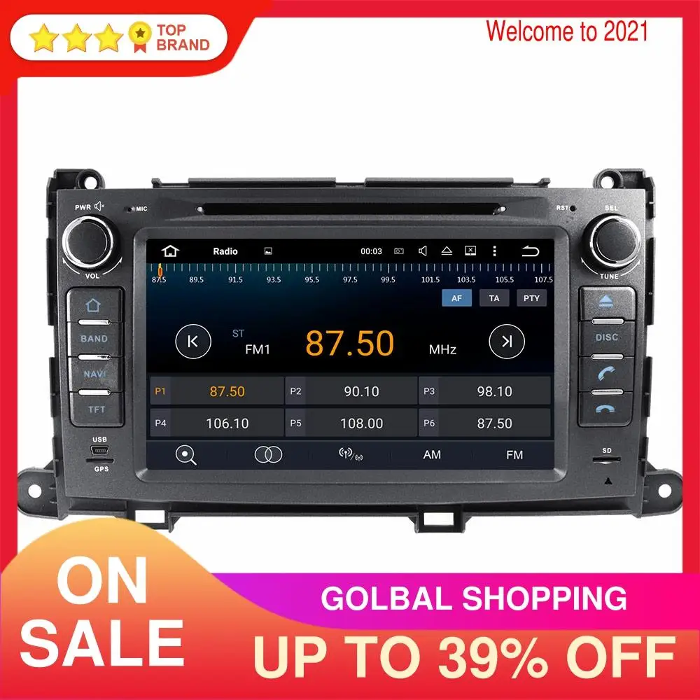 For TOYOTA Sienna 2009-2016 Android10 4GB+64GB Px6 Car Radio GPS Navigation Auto Stereo Multimedia Player Recorder DSP Head Unit
For TOYOTA Sienna 2009-2016 Android10 4GB+64GB Px6 Car Radio GPS Navigation Auto Stereo Multimedia Player Recorder DSP Head Unit