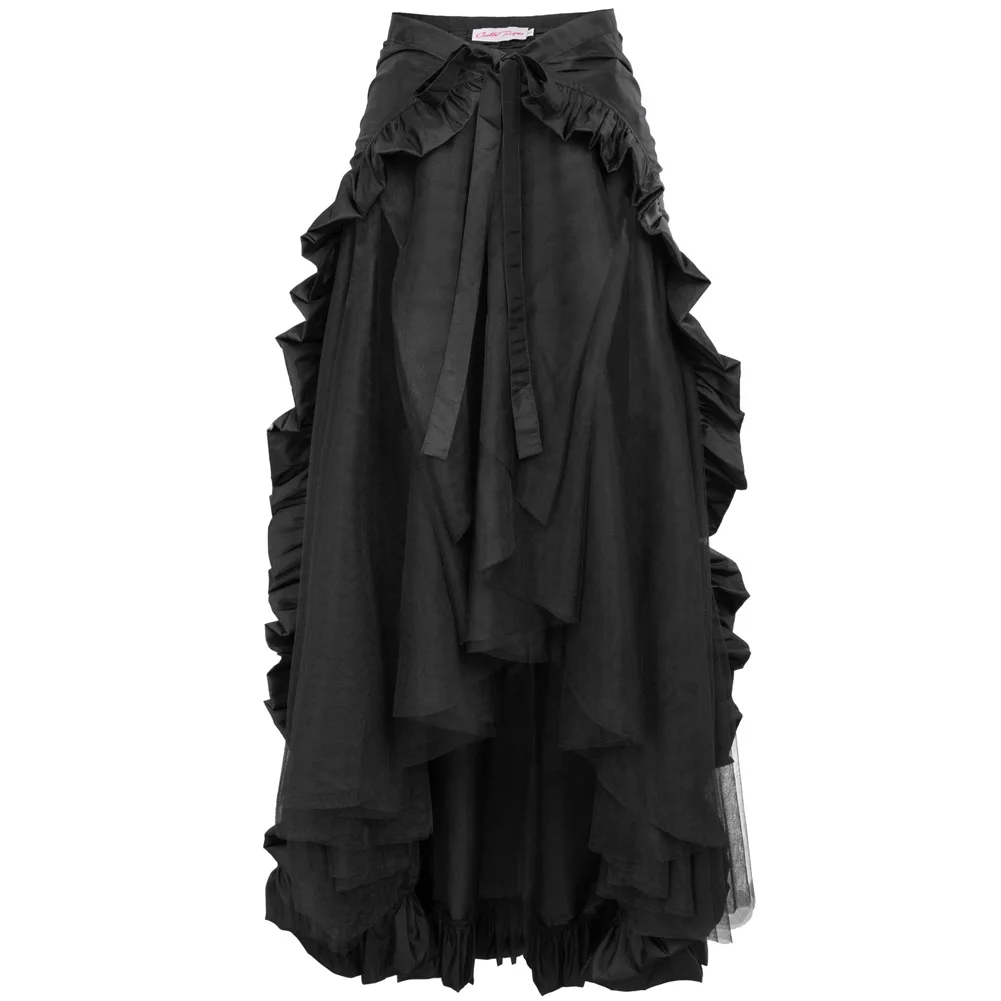 Steampunk Skirts Retro Victorian Lolita Punk Ruffles Long Lace-up Open Skirt Women Summer Gothic Club Party Maxi Skirt 2022
Steampunk Skirts Retro Victorian Lolita Punk Ruffles Long Lace-up Open Skirt Women Summer Gothic Club Party Maxi Skirt 2022