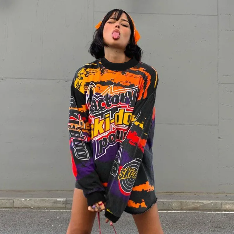 Dollskill Pullover Autumn Printing Personality Loose Contrast Color Design Hoodie Collar Street Hipster Long Sleeve Top Y2k Tops
Dollskill Pullover Autumn Printing Personality Loose Contrast Color Design Hoodie Collar Street Hipster Long Sleeve Top Y2k Tops