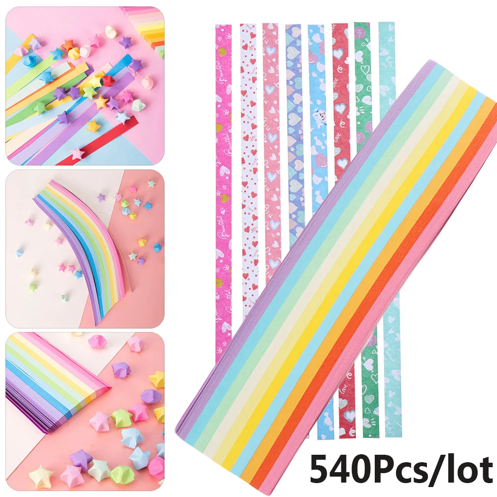 540pcs/lot Single Sided Kids DIY Crafts Best Wishes Mix-Color Home Decor Folding Star Paper Strips Origami Scrapbooking
540pcs/lot Single Sided Kids DIY Crafts Best Wishes Mix-Color Home Decor Folding Star Paper Strips Origami Scrapbooking