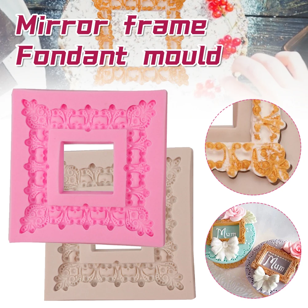 Mirror Frame Sugar Craft Chocolate Mould Tool Fondant Cake Vintage Mold Silicone Mold Pastry and Bakery Accessories for Baking
Mirror Frame Sugar Craft Chocolate Mould Tool Fondant Cake Vintage Mold Silicone Mold Pastry and Bakery Accessories for Baking
